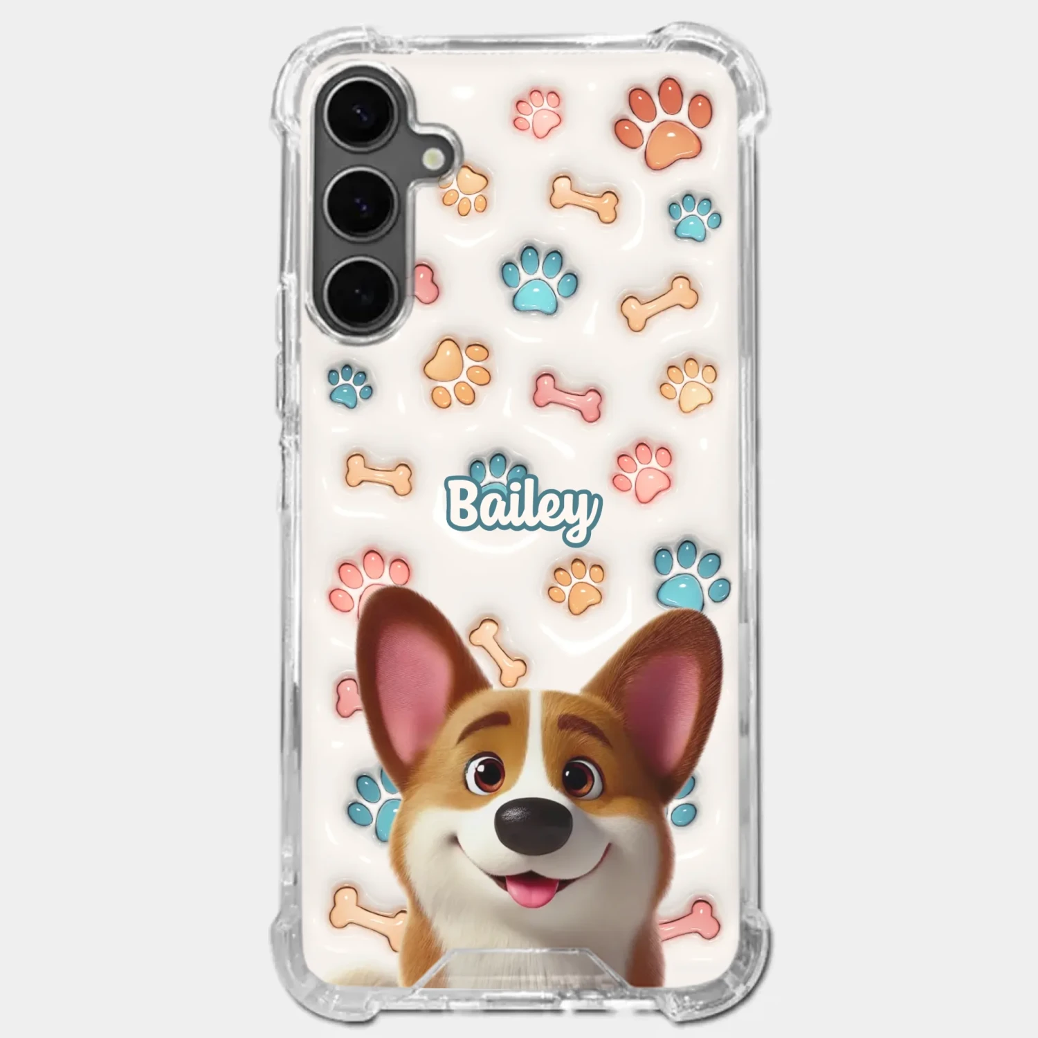 Barking With Joy - Dog Personalized Custom 3D Inflated Effect Printed Clear Phone Case - Gift For Pet Owners, Pet Lovers 6 Barking With Joy - Dog Personalized Custom 3D Inflated Effect Printed Clear Phone Case - Gift For Pet Owners, Pet Lovers - Image 6