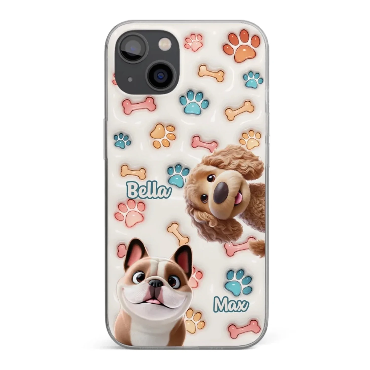 Barking With Joy - Dog Personalized Custom 3D Inflated Effect Printed Clear Phone Case - Gift For Pet Owners, Pet Lovers 1 Barking With Joy - Dog Personalized Custom 3D Inflated Effect Printed Clear Phone Case - Gift For Pet Owners, Pet Lovers