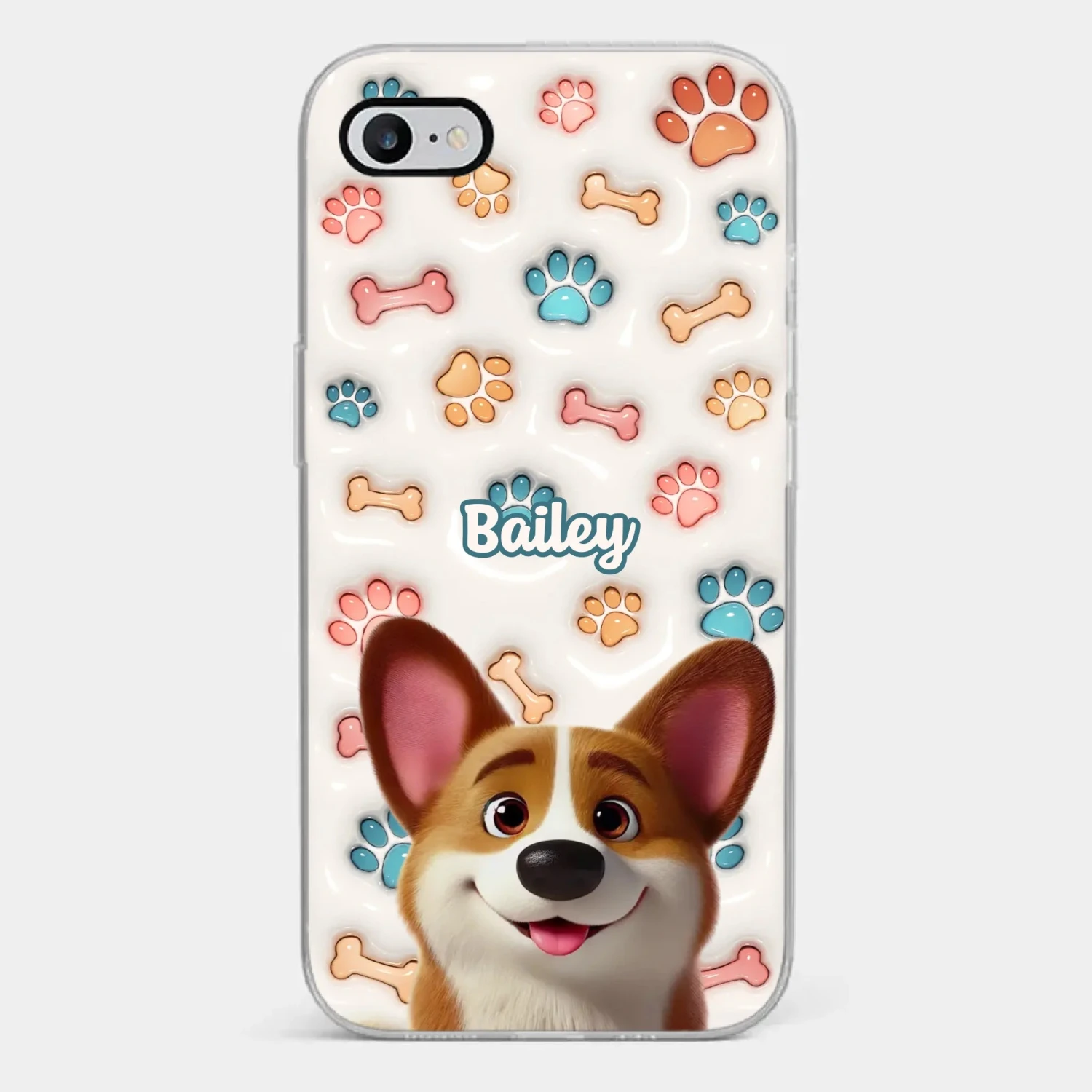 Barking With Joy - Dog Personalized Custom 3D Inflated Effect Printed Clear Phone Case - Gift For Pet Owners, Pet Lovers 2 Barking With Joy - Dog Personalized Custom 3D Inflated Effect Printed Clear Phone Case - Gift For Pet Owners, Pet Lovers - Image 2