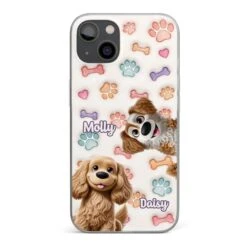 Life’s Ruff, But I’ve Got My Pup - Dog Personalized Custom 3D Inflated Effect Printed Clear Phone Case - Gift For Pet Owners, Pet Lovers