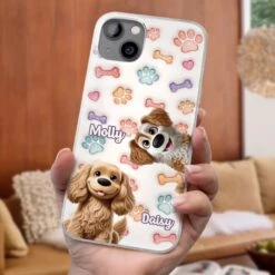 Life’s Ruff, But I’ve Got My Pup - Dog Personalized Custom 3D Inflated Effect Printed Clear Phone Case - Gift For Pet Owners, Pet Lovers -Pawfect House Sale 67c8199d5db38