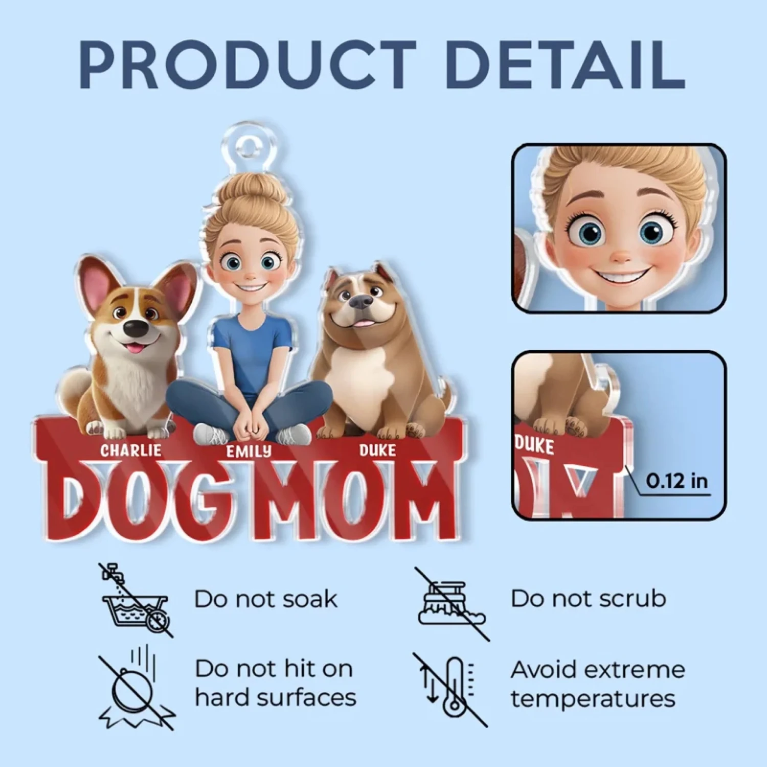 Endless Love, One Paw At A Time - Dog Personalized Custom Car Ornament - Acrylic Custom Shaped - Mother's Day, Gift For Pet Owners, Pet Lovers 5 Endless Love, One Paw At A Time - Dog Personalized Custom Car Ornament - Acrylic Custom Shaped - Mother's Day, Gift For Pet Owners, Pet Lovers - Image 5