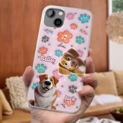 Loyal Hearts Have Four Paws- Dog Personalized Custom 3D Inflated Effect Printed Clear Phone Case - Gift For Pet Owners, Pet Lover -Pawfect House Sale 67c9545a990c9