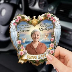 Custom Photo Always Watching Over You - Memorial Personalized Custom Car Visor Clip - Sympathy Gift For Family Members -Pawfect House Sale 67c9678542bb9