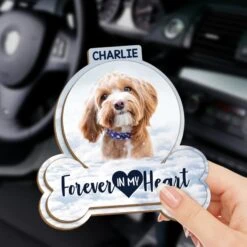 Custom Photo I Will Carry You With Me - Memorial Personalized Custom Car Visor Clip - Sympathy Gift For Pet Owners, Pet Lovers -Pawfect House Sale 67d0f70f56fee