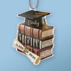Wisdom Grows Page By Page - Family Personalized Custom Car Ornament - Acrylic Custom Shaped - Graduation Gift For Family Members, Siblings, Brothers, Sisters -Pawfect House Sale 67d2a9de6ee82