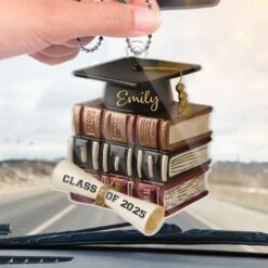Wisdom Grows Page By Page - Family Personalized Custom Car Ornament - Acrylic Custom Shaped - Graduation Gift For Family Members, Siblings, Brothers, Sisters -Pawfect House Sale 67d2a9de8101f