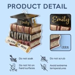 Wisdom Grows Page By Page - Family Personalized Custom Car Ornament - Acrylic Custom Shaped - Graduation Gift For Family Members, Siblings, Brothers, Sisters -Pawfect House Sale 67d2a9dea1b86