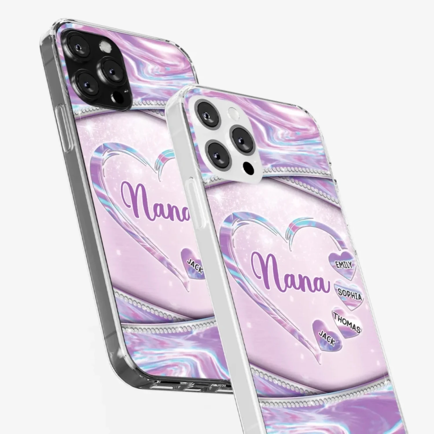 Nana’s Heart, Filled With Love - Family Personalized Custom Clear Phone Case - Mother's Day Gift For Mom, Grandma 5 Nana’s Heart, Filled With Love - Family Personalized Custom Clear Phone Case - Mother's Day Gift For Mom, Grandma - Image 5