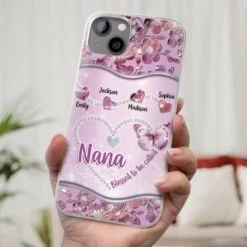 Grandkids Fill Nana’s Life With Love - Family Personalized Custom Clear Phone Case - Mother's Day Gift For Mom, Grandma -Pawfect House Sale 67d3c4c951e1c