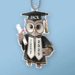 Hats Off, Goals On - Family Personalized Custom Car Ornament - Acrylic Custom Shaped - Graduation Gift For Family Members, Siblings, Brothers, Sisters -Pawfect House Sale 67d3fcdeacc56