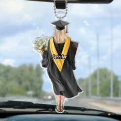 Next Step, Greater Things - Family Personalized Custom Car Ornament - Acrylic Custom Shaped - Graduation Gift For Family Members, Siblings, Brothers, Sisters