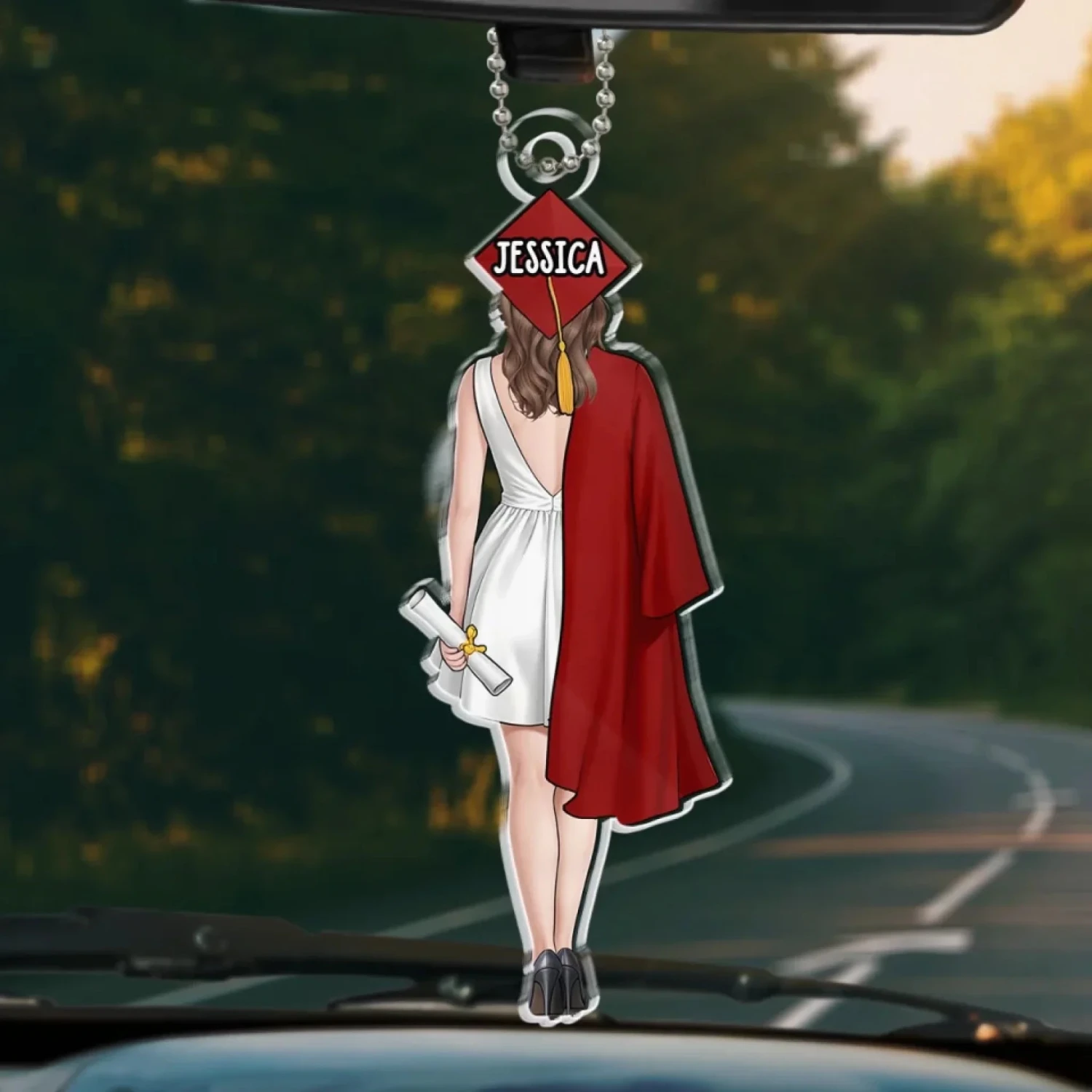 The Future Is Yours, Go Shine - Family Personalized Custom Car Ornament - Acrylic Custom Shaped - Graduation Gift For Family Members, Siblings, Brothers, Sisters 1 The Future Is Yours, Go Shine - Family Personalized Custom Car Ornament - Acrylic Custom Shaped - Graduation Gift For Family Members, Siblings, Brothers, Sisters