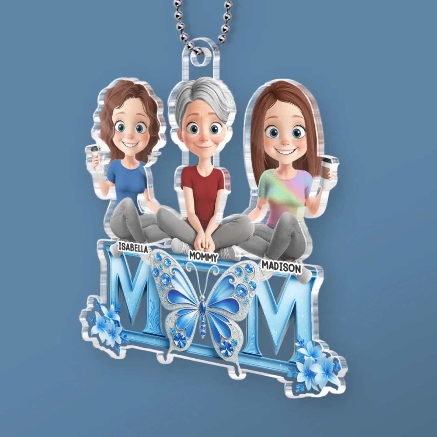 Like A Butterfly, Mom’s Love Lifts Us Up - Family Personalized Custom Car Ornament - Acrylic Custom Shaped - Mother's Day, Gift For Mom, Grandma 3 Like A Butterfly, Mom’s Love Lifts Us Up - Family Personalized Custom Car Ornament - Acrylic Custom Shaped - Mother's Day, Gift For Mom, Grandma - Image 3