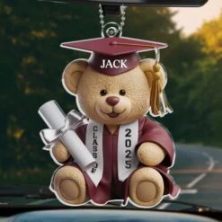 Dream Big, Shine Bright - Family Personalized Custom Car Ornament - Acrylic Custom Shaped - Graduation Gift For Family Members, Siblings, Brothers, Sisters