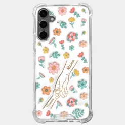 Holding Love Always - Family Personalized Custom 3D Inflated Effect Printed Clear Phone Case - Gift For Mom, Grandma -Pawfect House Sale 67e0e57ae08db