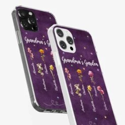 Her Garden Grows With Love - Family Personalized Custom Clear Phone Case - Mother's Day, Gift For Mom, Grandma -Pawfect House Sale 67e129cb95202