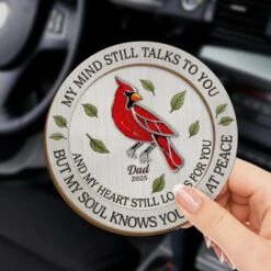 Always In My Heart - Memorial Personalized Custom Car Visor Clip - Sympathy Gift For Family Members -Pawfect House Sale 67e3ade42f8ca