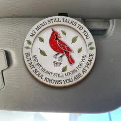 Always In My Heart - Memorial Personalized Custom Car Visor Clip - Sympathy Gift For Family Members -Pawfect House Sale 67e3ade4df8bd