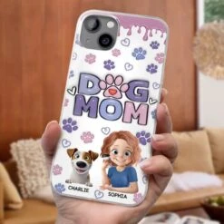 A Dog Mom’s Heart Is Always Full - Dog Personalized Custom 3D Inflated Effect Printed Clear Phone Case - Gift For Pet Owners, Pet Lover -Pawfect House Sale 67e41213b74a2