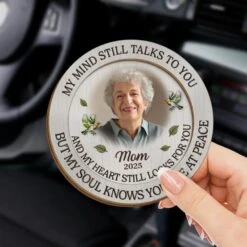 Custom Photo Though You're Gone, Your Love Remains - Memorial Personalized Custom Car Visor Clip - Sympathy Gift For Family Members -Pawfect House Sale 67e49c3bd2b1f