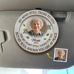 Custom Photo Though You're Gone, Your Love Remains - Memorial Personalized Custom Car Visor Clip - Sympathy Gift For Family Members -Pawfect House Sale 67e49c3c1db23