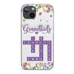 Tiny Names, Endless Love - Family Personalized Custom 3D Inflated Effect Printed Clear Phone Case - Mother's Day, Gift For Mom, Grandma