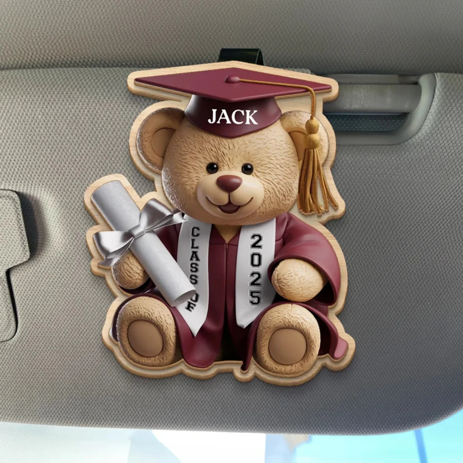 From Nap Time To Cap Time - Family Personalized Custom Car Visor Clip - Graduation Gift For Family Members, Siblings, Brothers, Sisters 1 From Nap Time To Cap Time - Family Personalized Custom Car Visor Clip - Graduation Gift For Family Members, Siblings, Brothers, Sisters