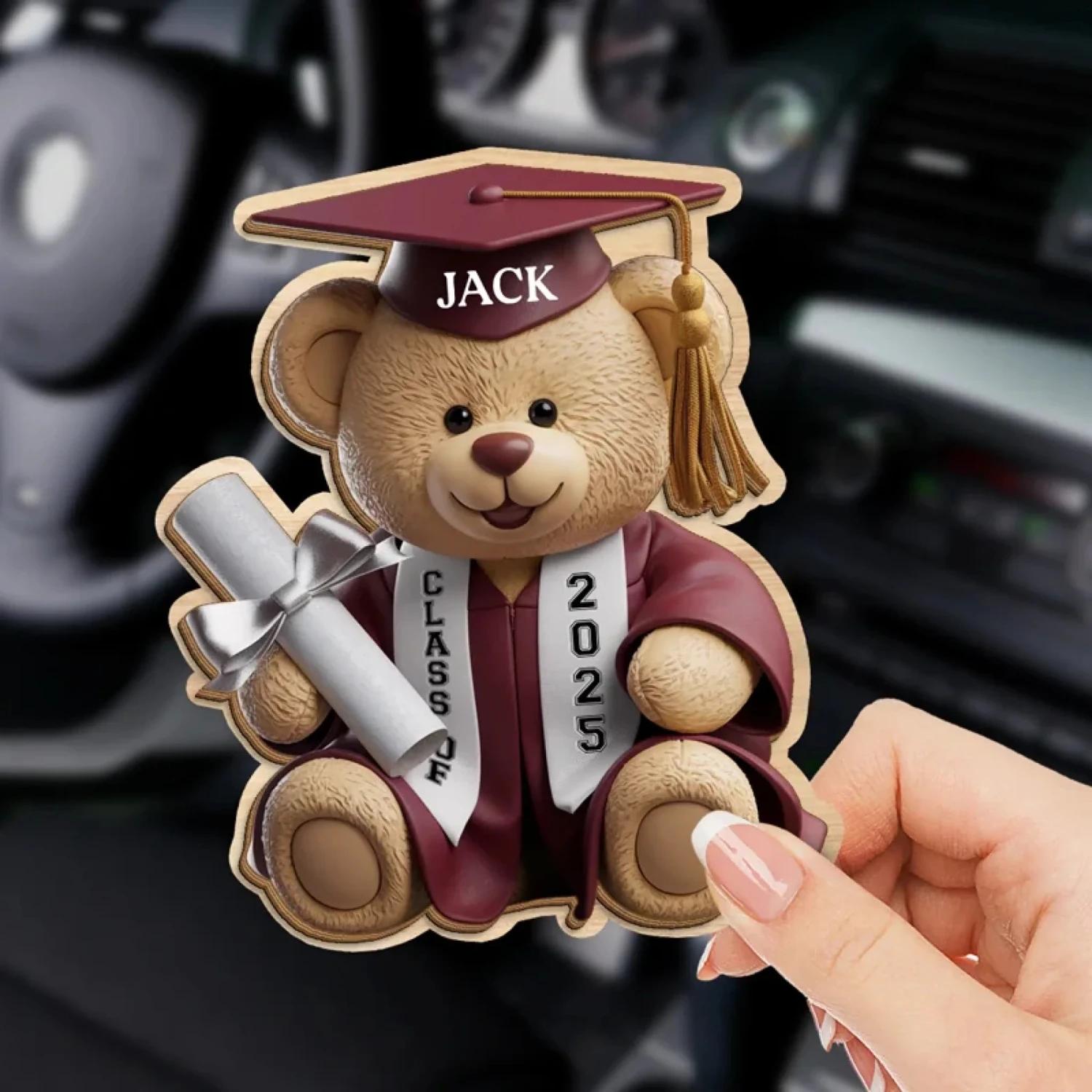 From Nap Time To Cap Time - Family Personalized Custom Car Visor Clip - Graduation Gift For Family Members, Siblings, Brothers, Sisters 3 From Nap Time To Cap Time - Family Personalized Custom Car Visor Clip - Graduation Gift For Family Members, Siblings, Brothers, Sisters - Image 3