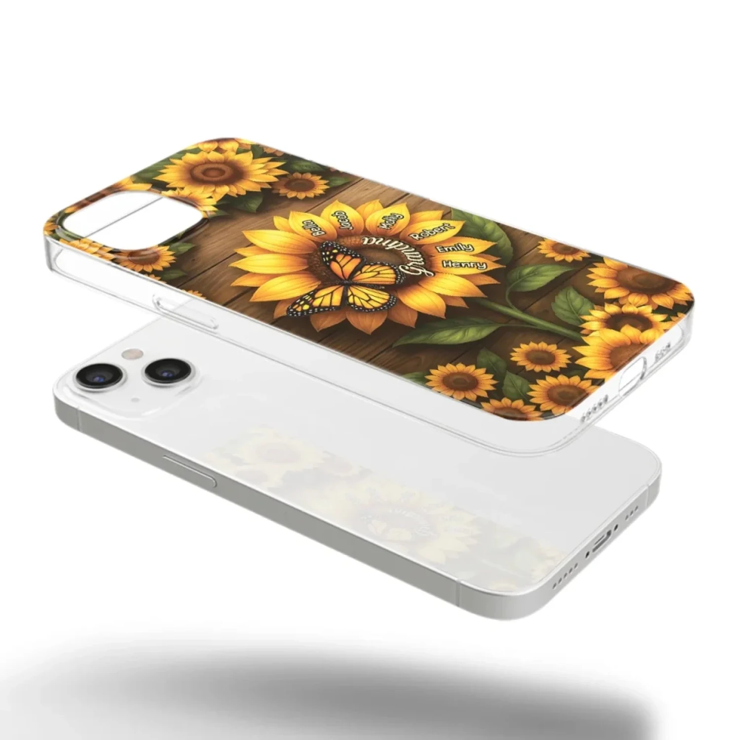 Planted With Love, Blossomed With Grandkids - Family Personalized Custom Clear Phone Case - Mother's Day, Gift For Mom, Grandma 4 Planted With Love, Blossomed With Grandkids - Family Personalized Custom Clear Phone Case - Mother's Day, Gift For Mom, Grandma - Image 4