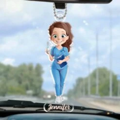 Not All Heroes Wear Capes, Some Wear White Coats - Nurse Personalized Custom Car Ornament - Acrylic Custom Shaped - Appreciation, Thank You Gift, Nurse Life, Doctor Life