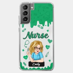 Born To Care, Trained To Heal - Nurse Personalized Custom Clear Phone Case - Appreciation, Thank You Gift, Nurse Life, Doctor Life -Pawfect House Sale 67ef44265813f