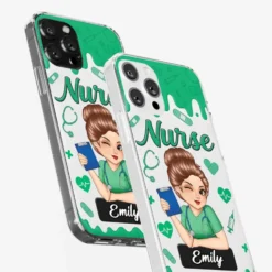 Born To Care, Trained To Heal - Nurse Personalized Custom Clear Phone Case - Appreciation, Thank You Gift, Nurse Life, Doctor Life -Pawfect House Sale 67ef44806accf