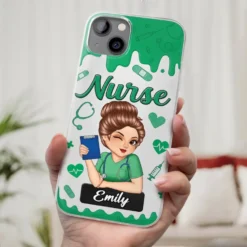 Born To Care, Trained To Heal - Nurse Personalized Custom Clear Phone Case - Appreciation, Thank You Gift, Nurse Life, Doctor Life -Pawfect House Sale 67ef4481602e9