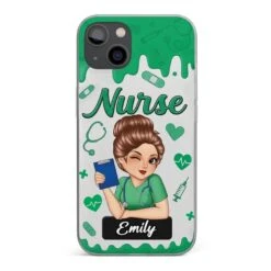 Born To Care, Trained To Heal - Nurse Personalized Custom Clear Phone Case - Appreciation, Thank You Gift, Nurse Life, Doctor Life