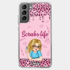 Living That Scrubs Life One Shift At A Time - Nurse Personalized Custom Clear Phone Case - Appreciation, Thank You Gift, Nurse Life, Doctor Life -Pawfect House Sale 67ef4ba2865e2