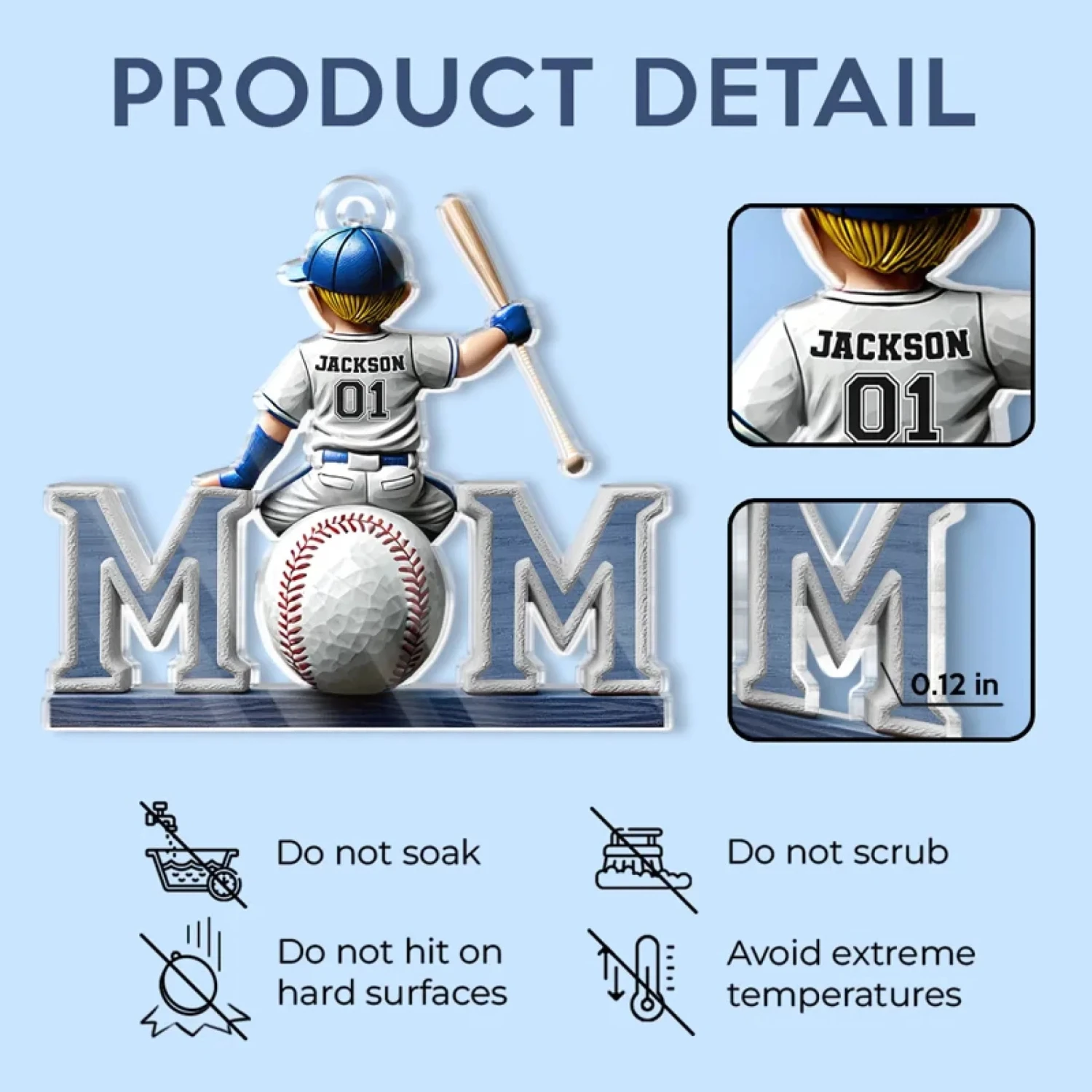 Proud Baseball Mom - Family Personalized Custom Car Ornament - Acrylic Custom Shaped - Mother's Day, House Warming Gift For Mom, Sport Lovers, Sport Players 5 Proud Baseball Mom - Family Personalized Custom Car Ornament - Acrylic Custom Shaped - Mother's Day, House Warming Gift For Mom, Sport Lovers, Sport Players - Image 5
