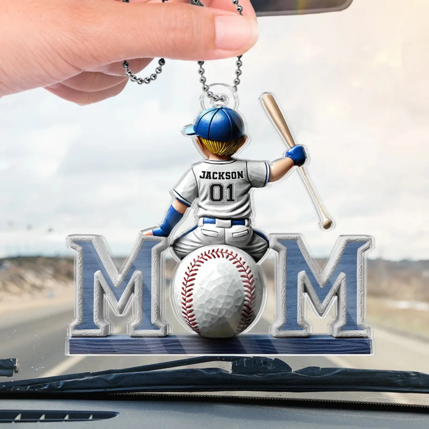 Proud Baseball Mom - Family Personalized Custom Car Ornament - Acrylic Custom Shaped - Mother's Day, House Warming Gift For Mom, Sport Lovers, Sport Players 4 Proud Baseball Mom - Family Personalized Custom Car Ornament - Acrylic Custom Shaped - Mother's Day, House Warming Gift For Mom, Sport Lovers, Sport Players - Image 4