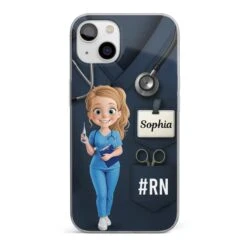 Caring Is My Superpower - Nurse Personalized Custom Clear Phone Case - Appreciation, Thank You Gift, Nurse Life, Doctor Life