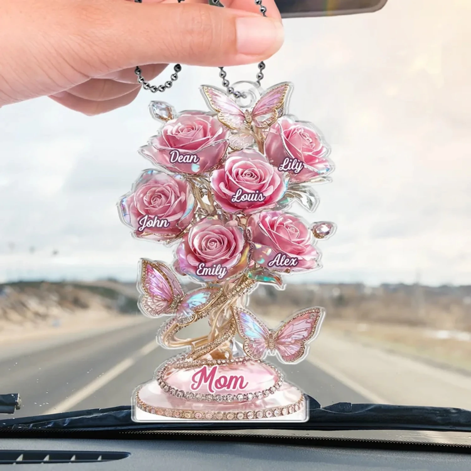 Every Rose Tells Your Story - Family Personalized Custom Car Ornament - Acrylic Custom Shaped - Mother's Day, Gift For Mom, Grandma 4 Every Rose Tells Your Story - Family Personalized Custom Car Ornament - Acrylic Custom Shaped - Mother's Day, Gift For Mom, Grandma - Image 4