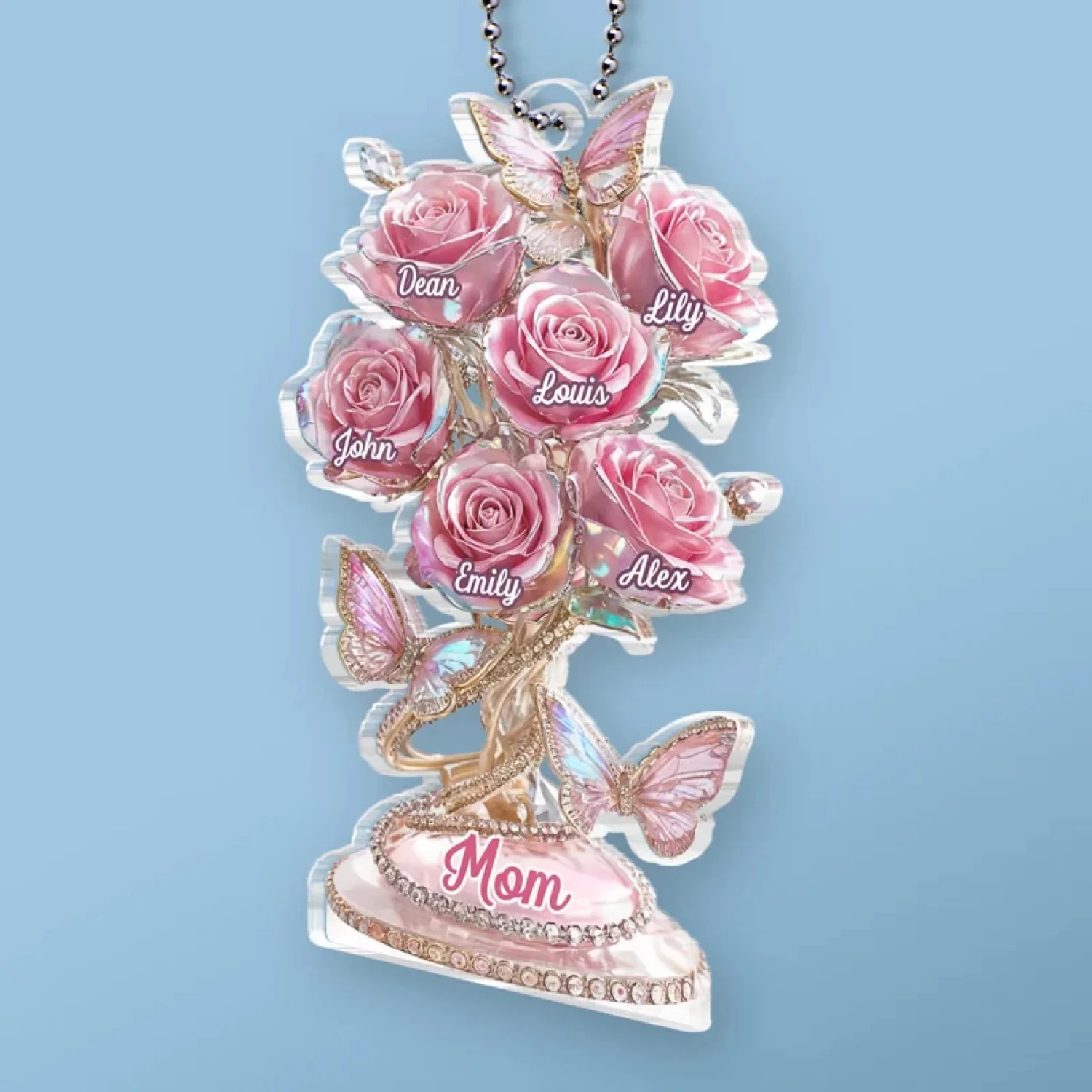 Every Rose Tells Your Story - Family Personalized Custom Car Ornament - Acrylic Custom Shaped - Mother's Day, Gift For Mom, Grandma 3 Every Rose Tells Your Story - Family Personalized Custom Car Ornament - Acrylic Custom Shaped - Mother's Day, Gift For Mom, Grandma - Image 3