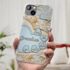 Tied Together By Love - Family Personalized Custom 3D Inflated Effect Printed Clear Phone Case - Mother's Day, Gift For Mom, Grandma -Pawfect House Sale 67ff8dadc3a7c