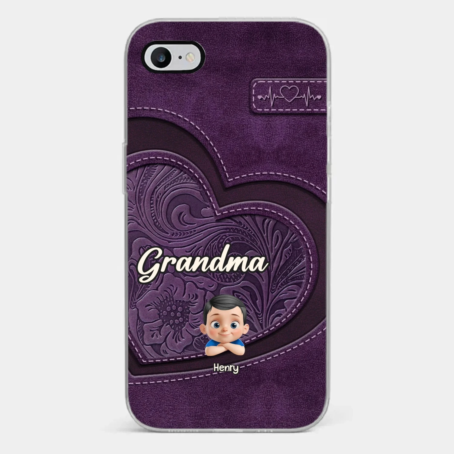 Always In Your Hug, Grandma - Family Personalized Custom Clear Phone Case - Mother's Day, Gift For Mom, Grandma 2 Always In Your Hug, Grandma - Family Personalized Custom Clear Phone Case - Mother's Day, Gift For Mom, Grandma - Image 2
