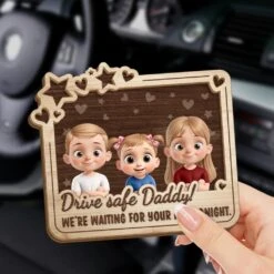 Hurry Home To Us - Family Personalized Custom Car Visor Clip - Father's Day, Gift For Dad, Grandpa 6 Hurry Home To Us - Family Personalized Custom Car Visor Clip - Father's Day, Gift For Dad, Grandpa -Pawfect House Sale 6818976c5cea1