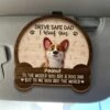 Best Dog Dad Ever, I Woof You - Dog Personalized Custom Car Visor Clip - Father's Day, Gift For Dad, Pet Owners, Pet Lovers