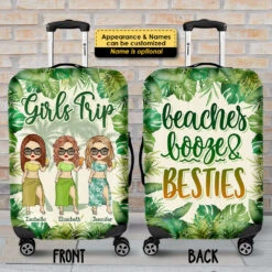 Girls Trip Beaches Booze Bestie - Gift For Bestie, Personalized Luggage Cover -Pawfect House Sale 7. AD 08607c7a 898f 4097 952f 4b7c6d03a452