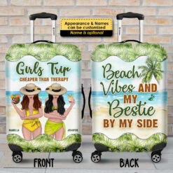 Beach Vibes & My Bestie By My Side - Gift For Bestie, Personalized Luggage Cover 5 Beach Vibes & My Bestie By My Side - Gift For Bestie, Personalized Luggage Cover -Pawfect House Sale 7. AD 4d88f305 727d 4a24 8b0b 1949a5e24521