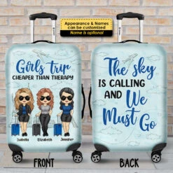 The Sky Is Calling And We Must Go - Personalized Luggage Cover -Pawfect House Sale 7. AD 5bb3abd4 cbcd 41df 9c0c 32a6e787ba09