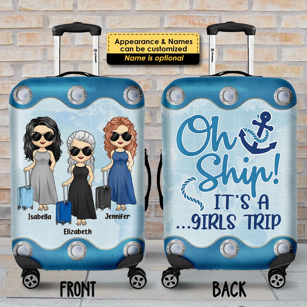 It's A Girls Trip - Personalized Luggage Cover 3 It's A Girls Trip - Personalized Luggage Cover - Image 3