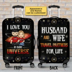 Love You In Every Universe - Personalized Luggage Cover - Gift For Couples, Husband Wife -Pawfect House Sale 7.AD1 e2262a4e e624 4390 9d29 6d4eb2a0428a